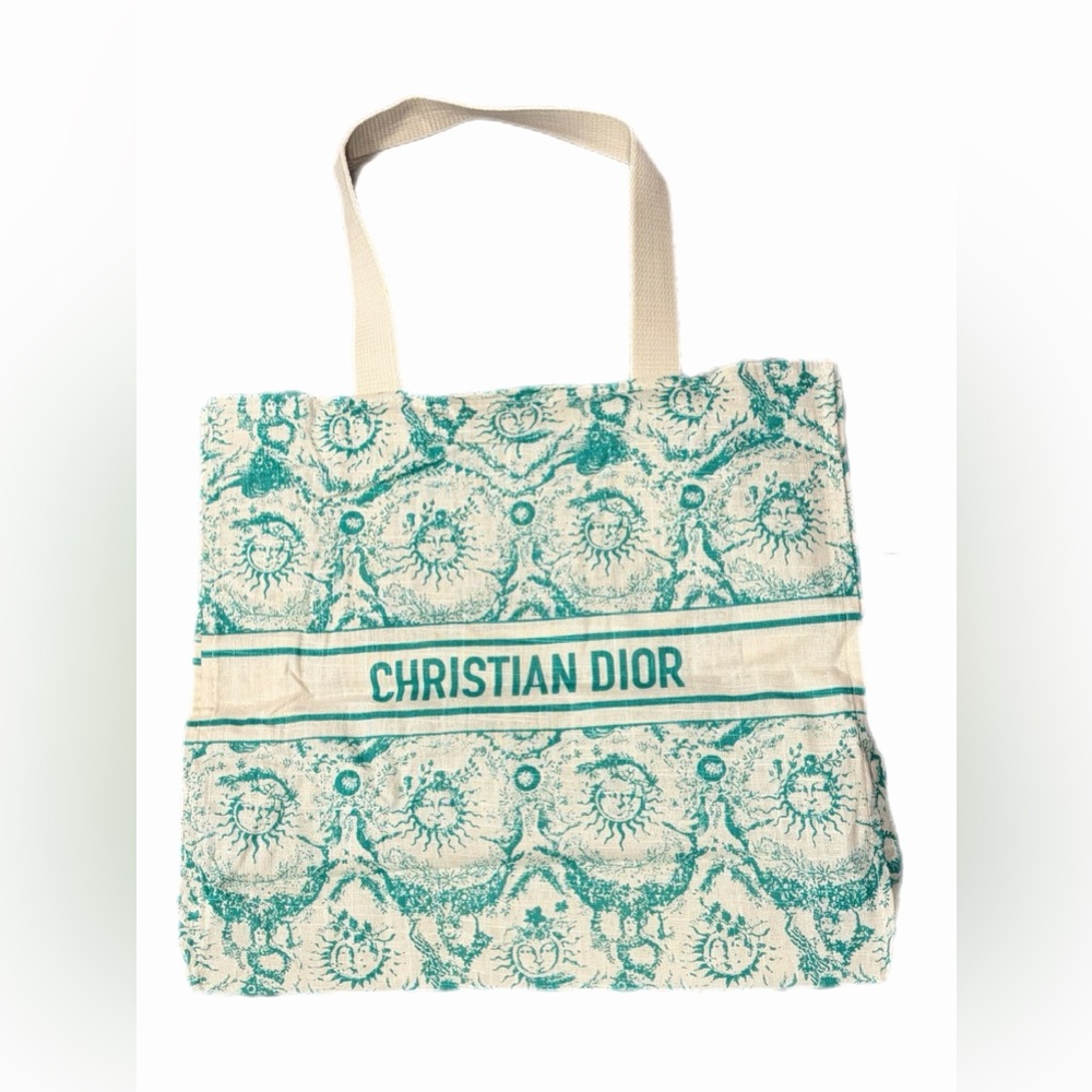 Brand New GWP Dior Green and Cream Tote Bag
